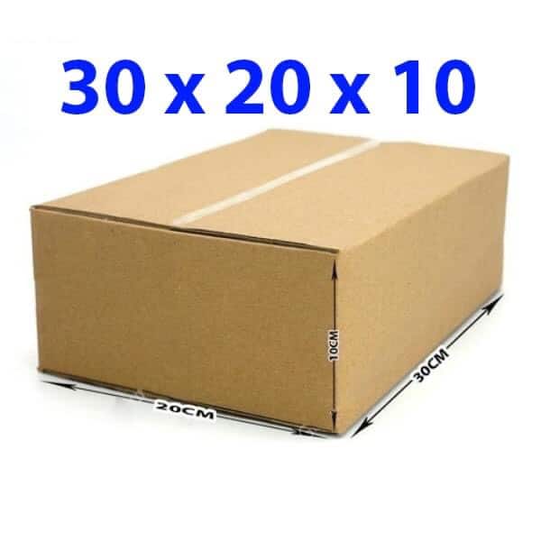 Hộp giấy carton 30x20x10 (3 lớp) _(SL: 100 hộp)  