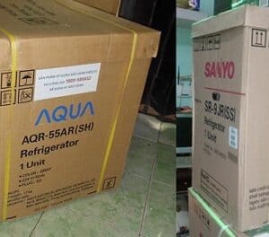 Thùng carton đựng tủ lạnh (KT:63x59x155cm)-(SL:1 Thùng) Thùng carton 5 lớp
